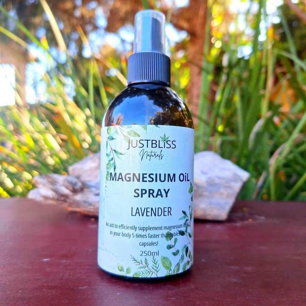 HEALTH: Lavender Magnesium Oil Spray 250ml - Relax & Soothe Muscles - JUSTBLiSS Naturals
