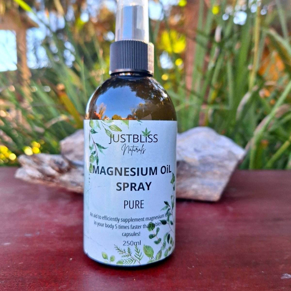 HEALTH: Pure Magnesium Oil Spray 250ml - Fast - Absorbing Muscle Relief - JUSTBLiSS Naturals