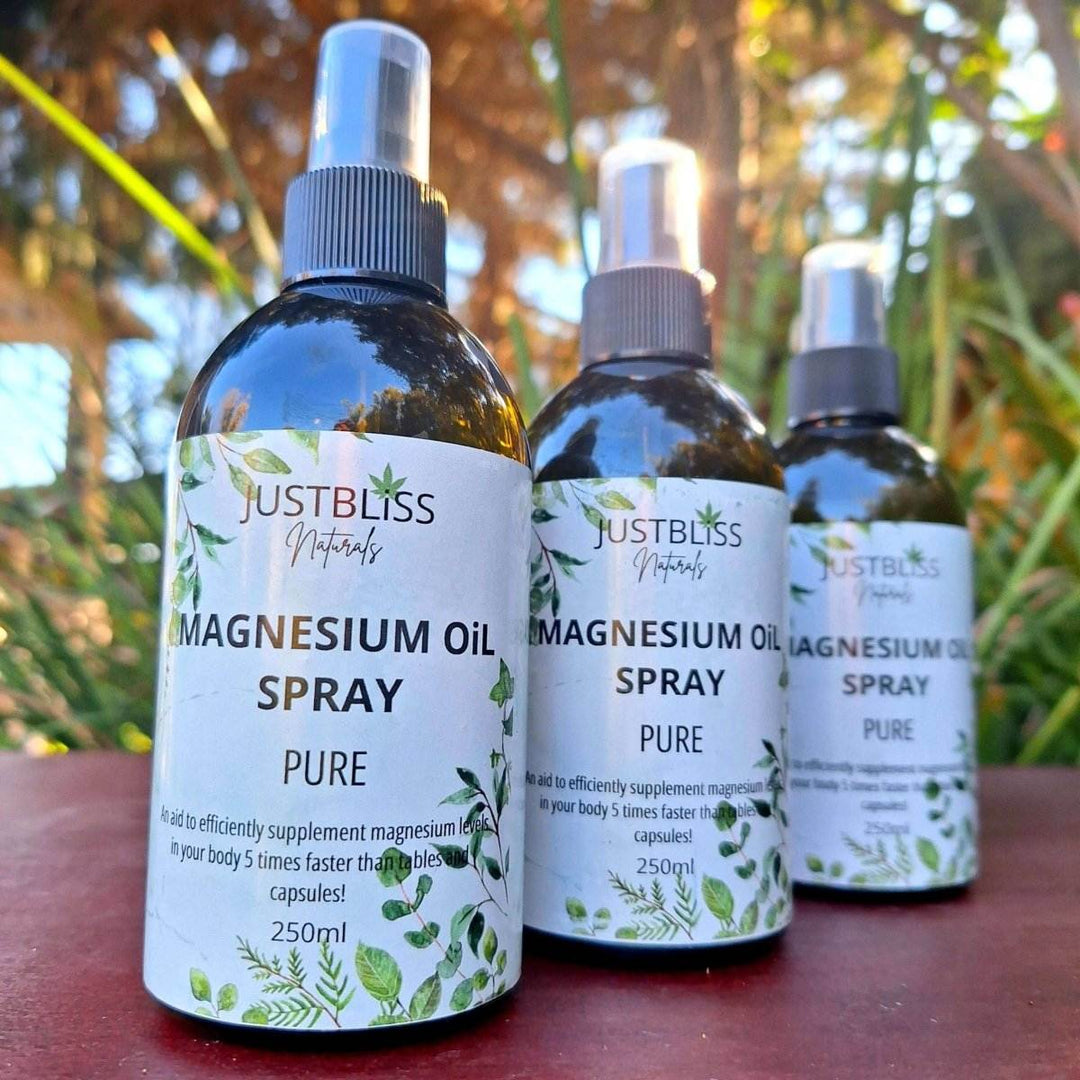 HEALTH: Pure Magnesium Oil Spray 250ml - Fast - Absorbing Muscle Relief - JUSTBLiSS Naturals