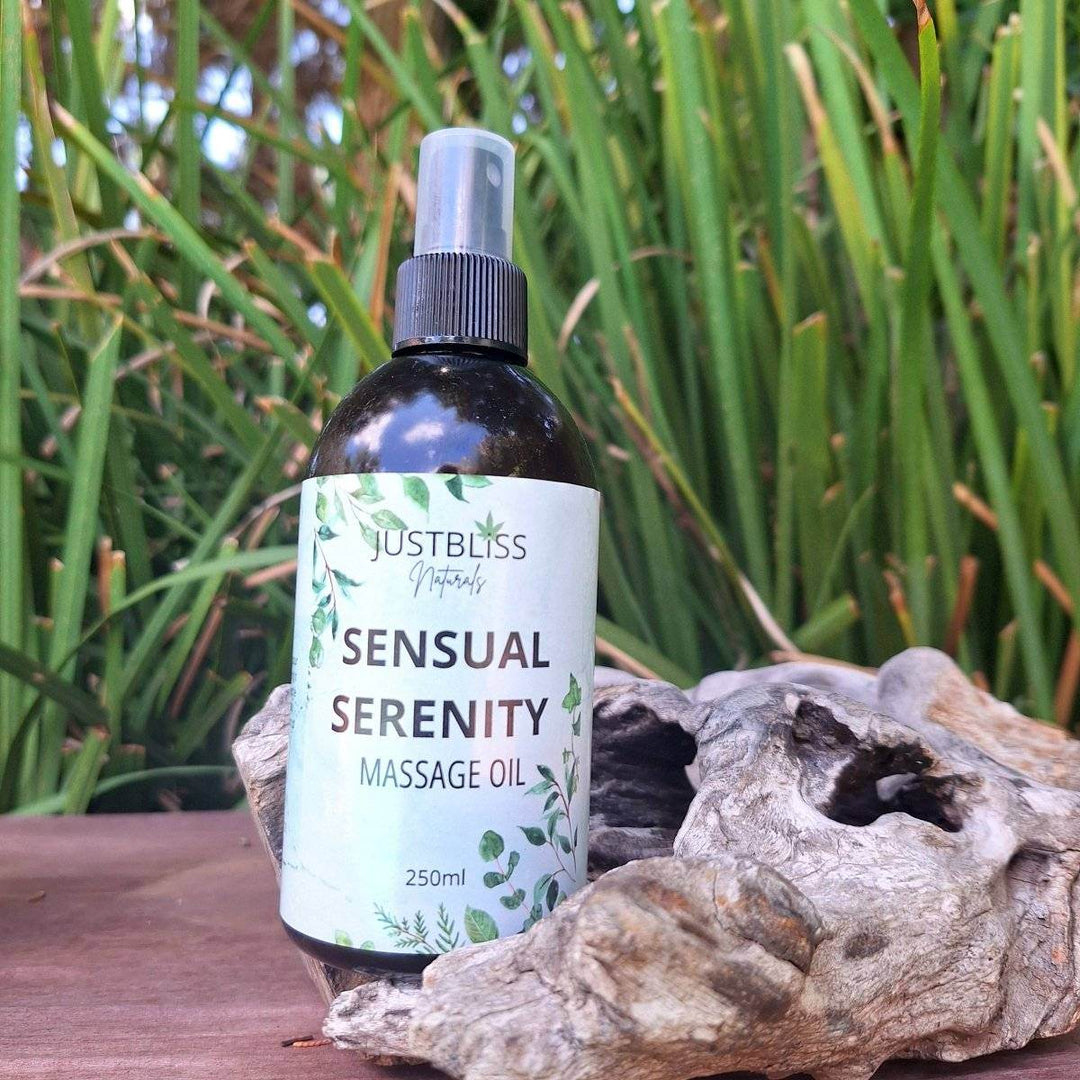 Sensual Serenity Massage Oil – Plant-Based Nourishment & Aromatic Bliss - JUSTBLiSS Naturals