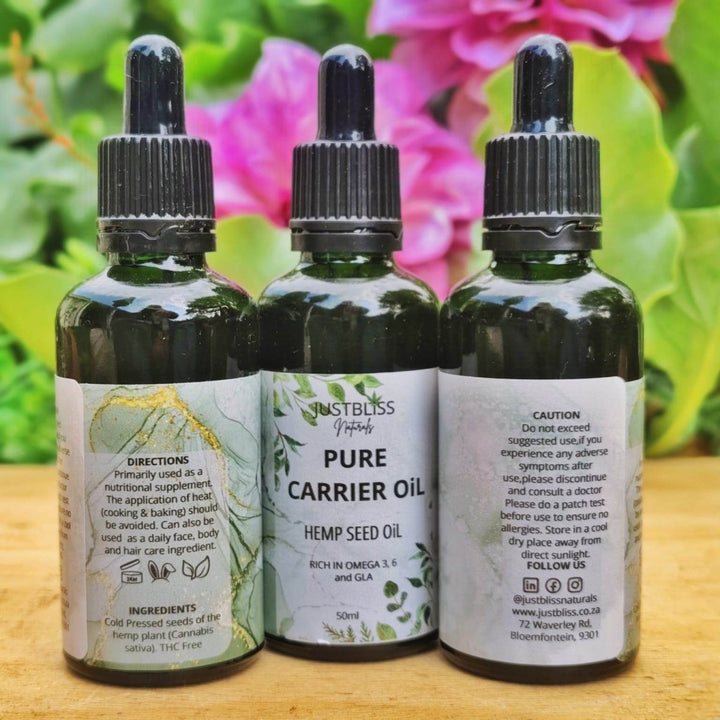 Hemp Seed Oil – Cold - Pressed, Pure Eco - Friendly Moisturizer JUSTBLiSS Naturals