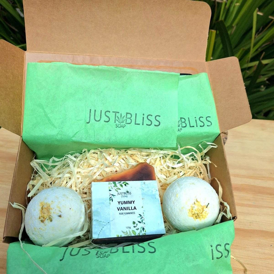 Luxury Bath Gift Set – Artisan Soap Bar & 2 Natural Bath Bombs - JUSTBLiSS Naturals