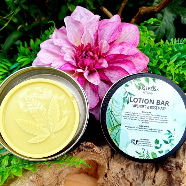 Moisturizing Lotion Bar – Solid Plant - Based Balm for Dry Skin JUSTBLiSS Naturals