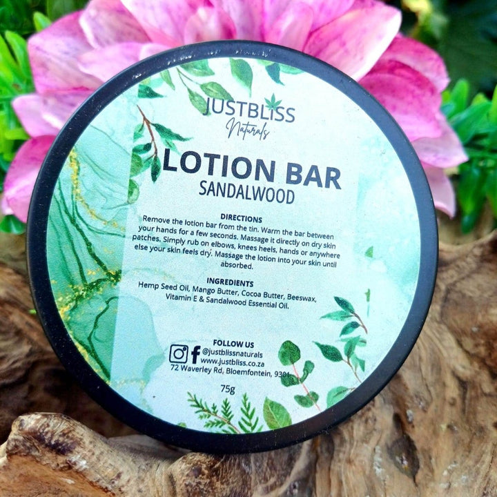 Moisturizing Lotion Bar – Solid Plant - Based Balm for Dry Skin JUSTBLiSS Naturals