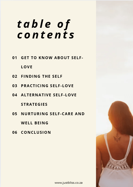 My Self Love Journey Workbook – 68 - Page Printable Self - Care & Growth PDF JUSTBLiSS Naturals