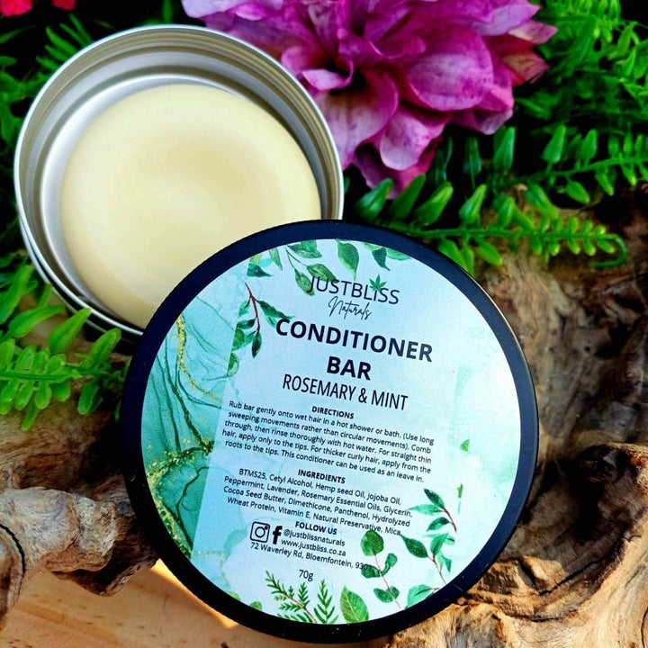 Nourishing Hair Conditioner Bar in Tin – Plant - Based, Zero Waste Care JUSTBLiSS Naturals