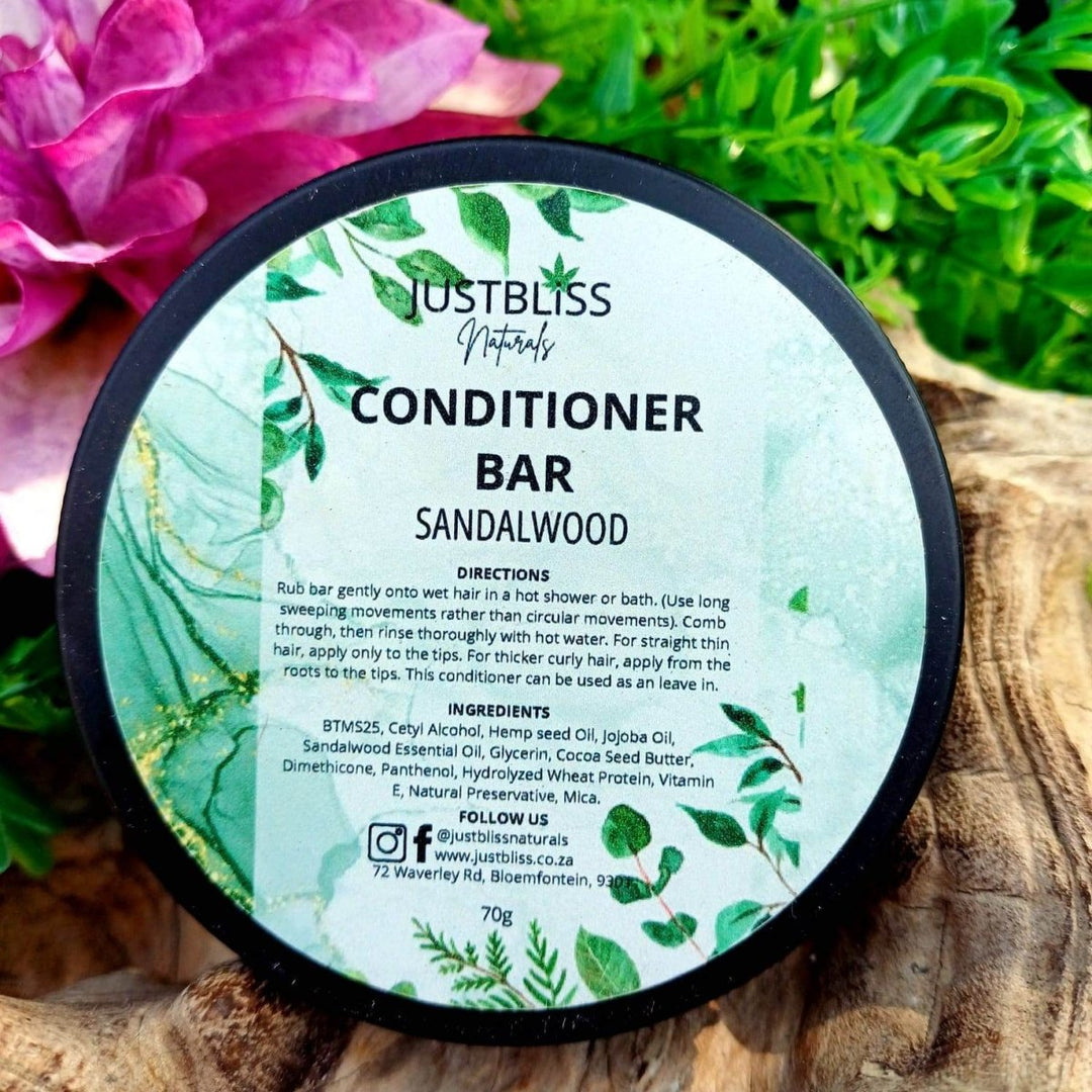 Nourishing Hair Conditioner Bar in Tin – Plant - Based, Zero Waste Care JUSTBLiSS Naturals