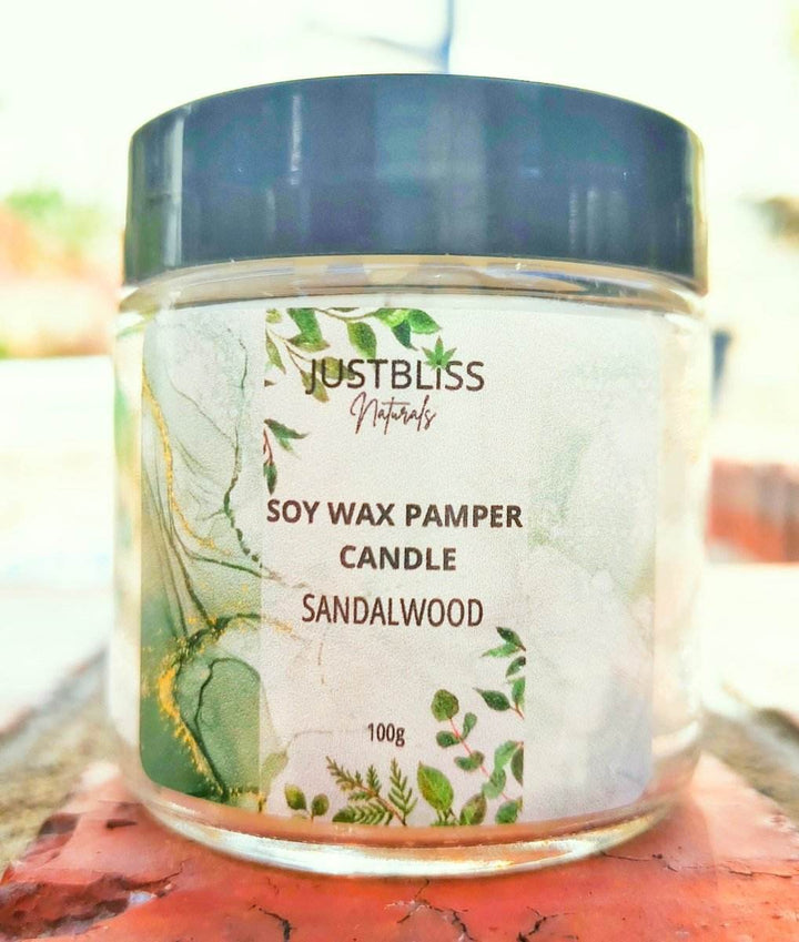 Pamper Soy Massage Candle 100ml – Multi-Use, Natural Scents - JUSTBLiSS Naturals