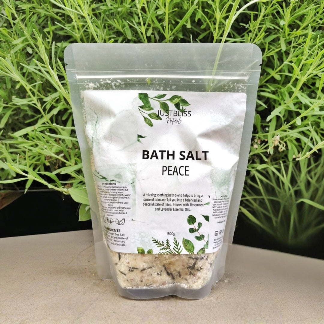Peace Bath Salts – Mineral - Rich Relaxation with Lavender & Rosemary JUSTBLiSS Naturals