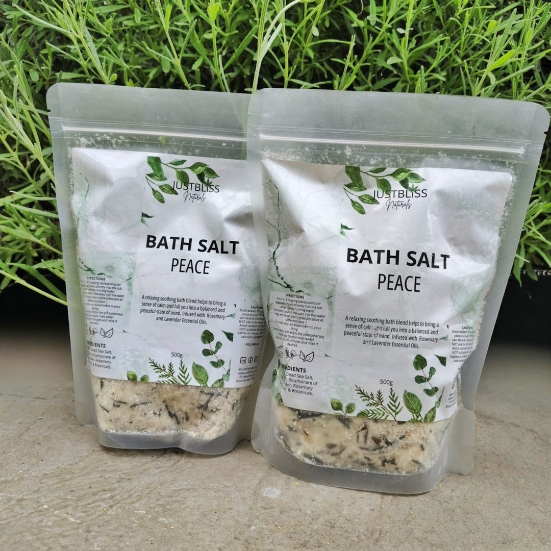 Peace Bath Salts – Mineral - Rich Relaxation with Lavender & Rosemary JUSTBLiSS Naturals