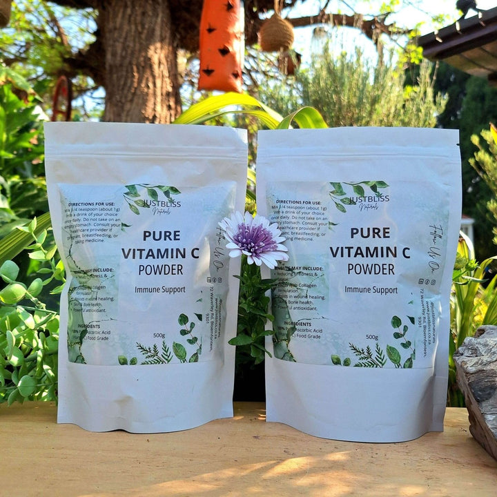 Pure Vitamin C Powder – 500g Food - Grade Ascorbic Acid JUSTBLiSS Naturals