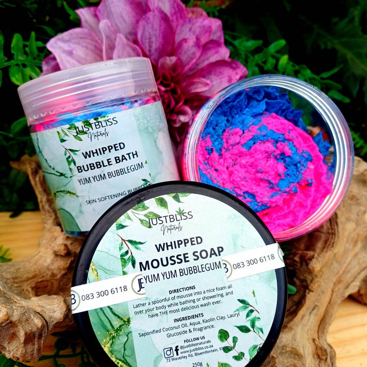 BUNDLES: Bubblegum (BUNDLE 2) - With Mousse & Whipped Bubble Bath - JUSTBLiSS Naturals