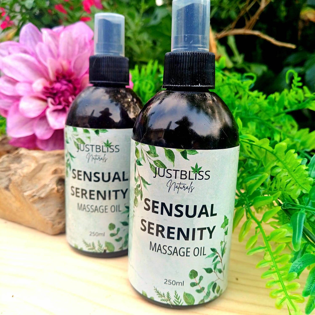 Sensual Serenity Massage Oil – Plant-Based Nourishment & Aromatic Bliss - JUSTBLiSS Naturals