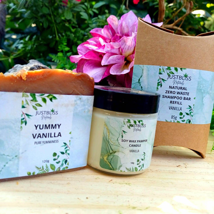 Vanilla Dreams Pamper Gift Box – Vegan Bath & Body Bundle - JUSTBLiSS Naturals