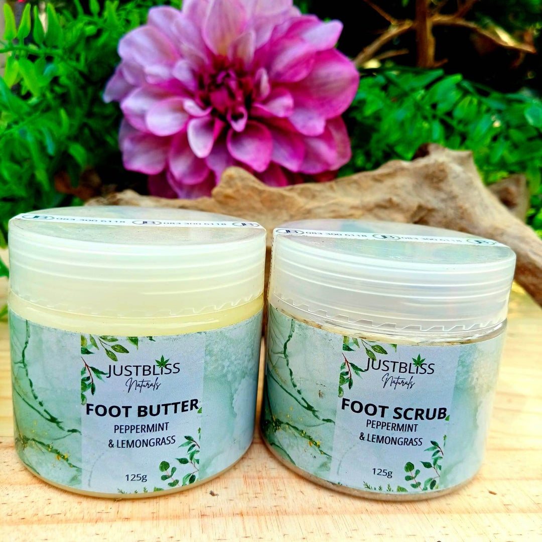 BUNDLES: FOOT CARE: Peppermint & Lemongrass (Scrub & Balm) - JUSTBLiSS Naturals