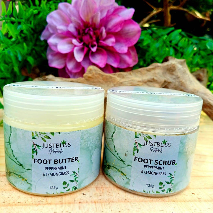 BUNDLES: FOOT CARE: Peppermint & Lemongrass (Scrub & Balm) - JUSTBLiSS Naturals