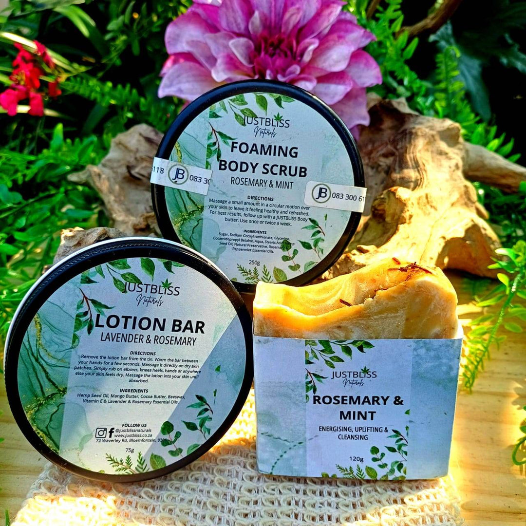 Rosemary & Mint Gift Box – Natural Hair & Body Care Bundle - JUSTBLiSS Naturals