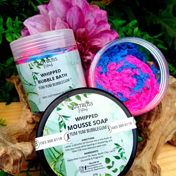 BUNDLES: Bubblegum (BUNDLE 2) - With Mousse & Whipped Bubble Bath - JUSTBLiSS Naturals