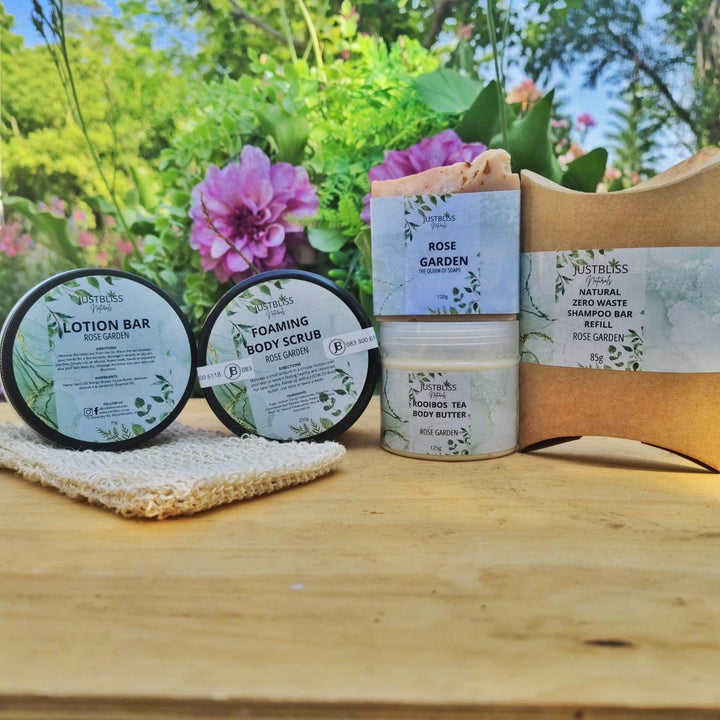 Rose Garden Gift Bundle – Natural Self-Care Set with Geranium - JUSTBLiSS Naturals