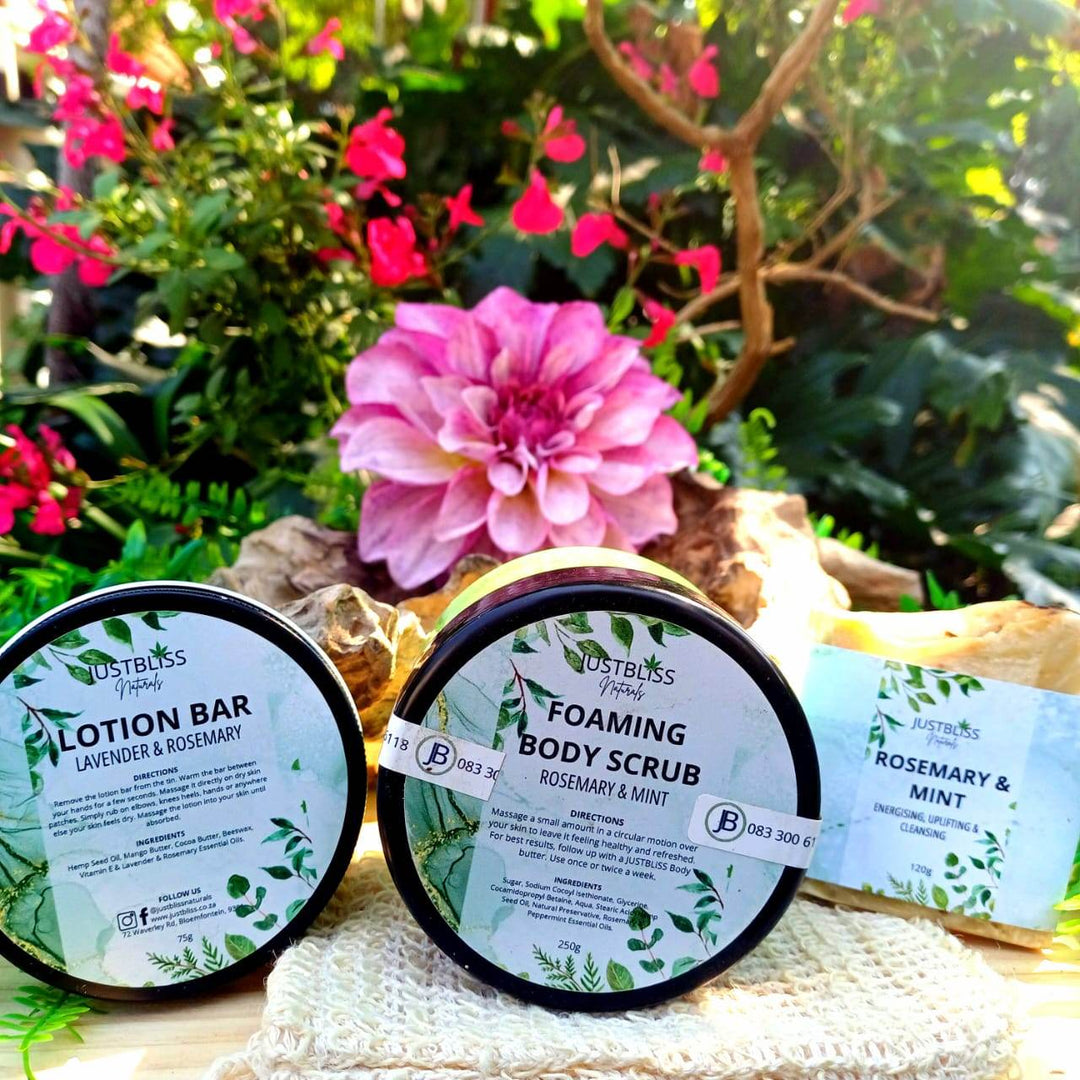 Rosemary & Mint Gift Box – Natural Hair & Body Care Bundle - JUSTBLiSS Naturals