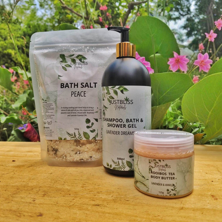BUNDLES: Lavender Gift BUNDLE 6 - Serene & Luxurious Self-Care - JUSTBLiSS Naturals