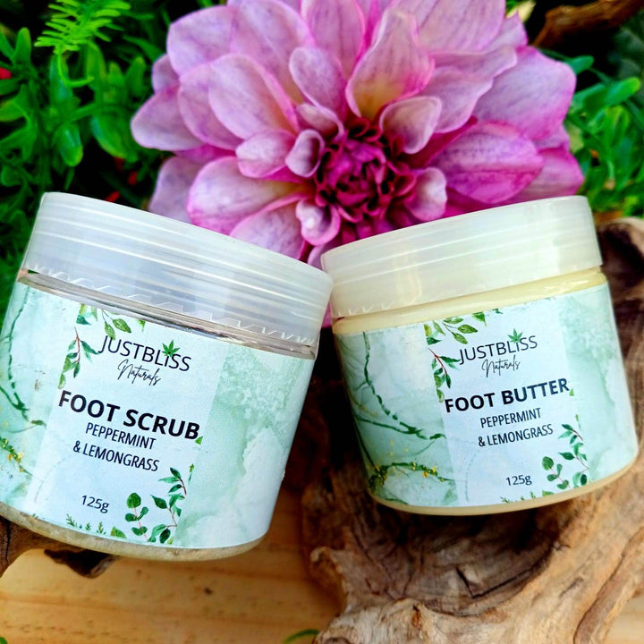 BUNDLES: FOOT CARE: Peppermint & Lemongrass (Scrub & Balm) - JUSTBLiSS Naturals
