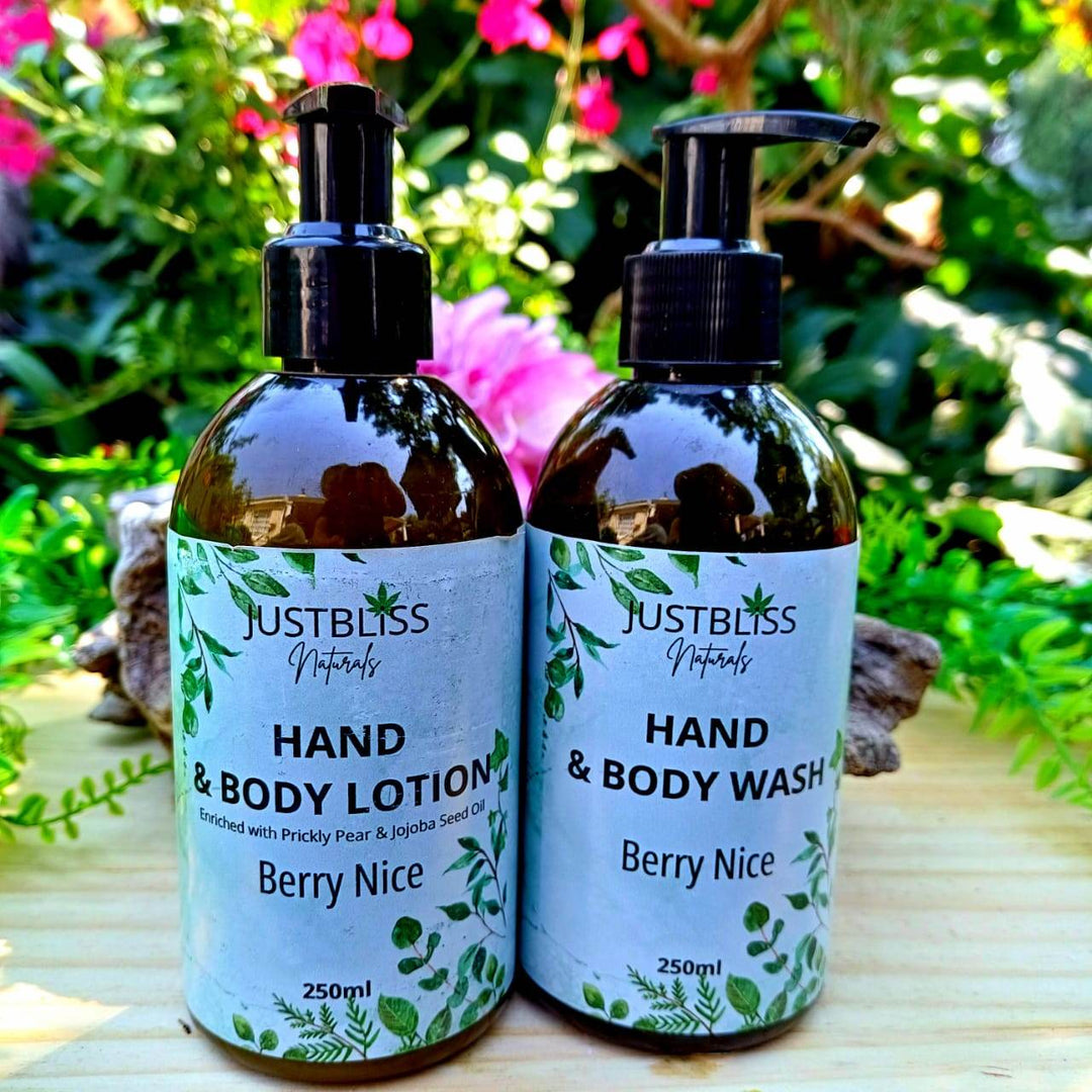 Hand Wash & Lotion Bundle – Nourishing Natural Care (250ml, Scents) - JUSTBLiSS Naturals