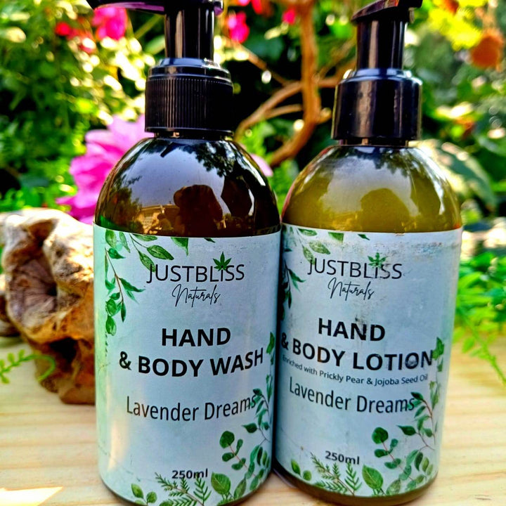 Hand Wash & Lotion Bundle – Nourishing Natural Care (250ml, Scents) - JUSTBLiSS Naturals