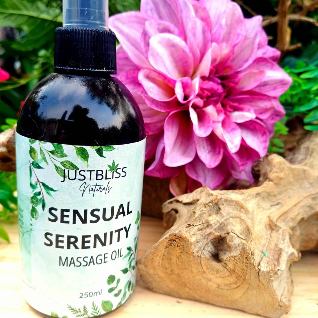 Sensual Serenity Massage Oil – Plant-Based Nourishment & Aromatic Bliss - JUSTBLiSS Naturals
