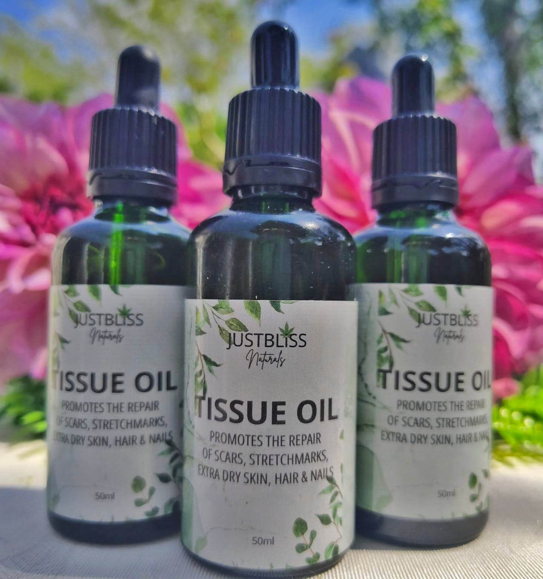 Natural Tissue Oil – Scar & Stretch Mark Repair for Skin, Hair & Nails - JUSTBLiSS Naturals