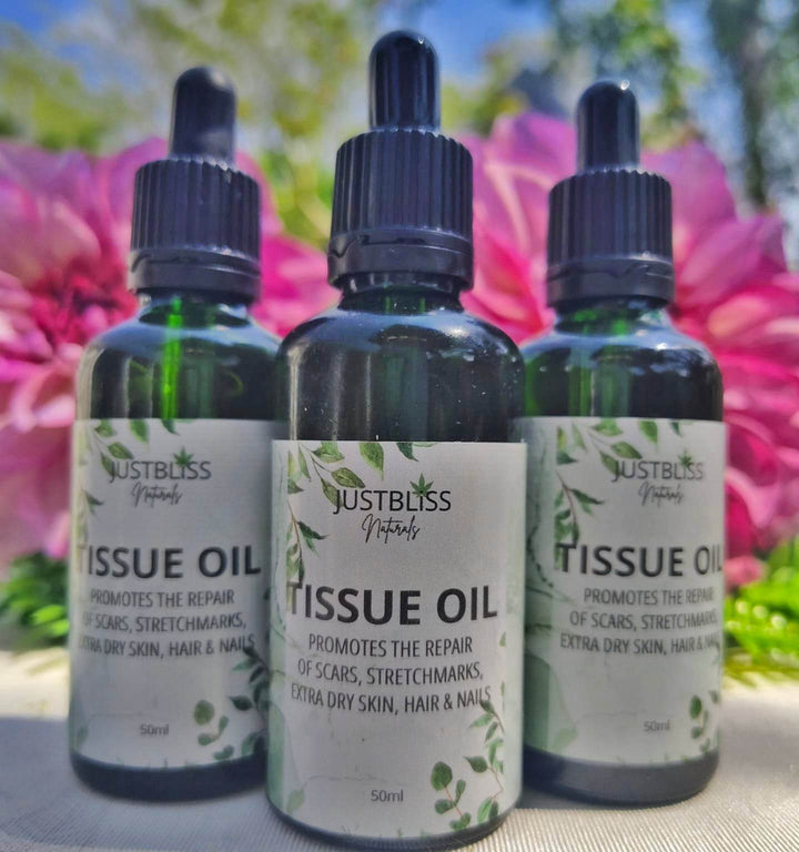 Natural Tissue Oil – Scar & Stretch Mark Repair for Skin, Hair & Nails - JUSTBLiSS Naturals