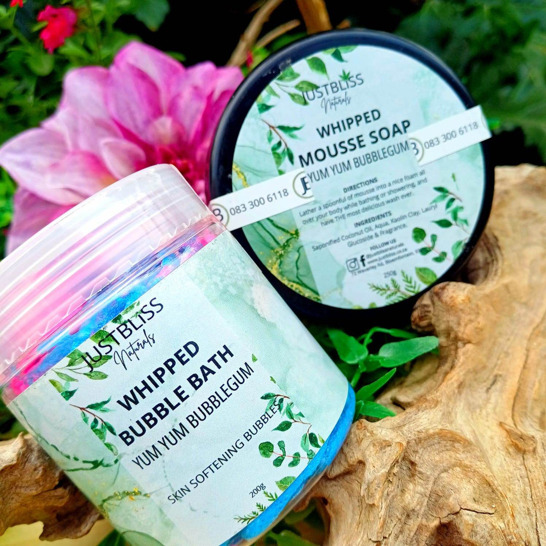 BUNDLES: Bubblegum (BUNDLE 2) - With Mousse & Whipped Bubble Bath - JUSTBLiSS Naturals