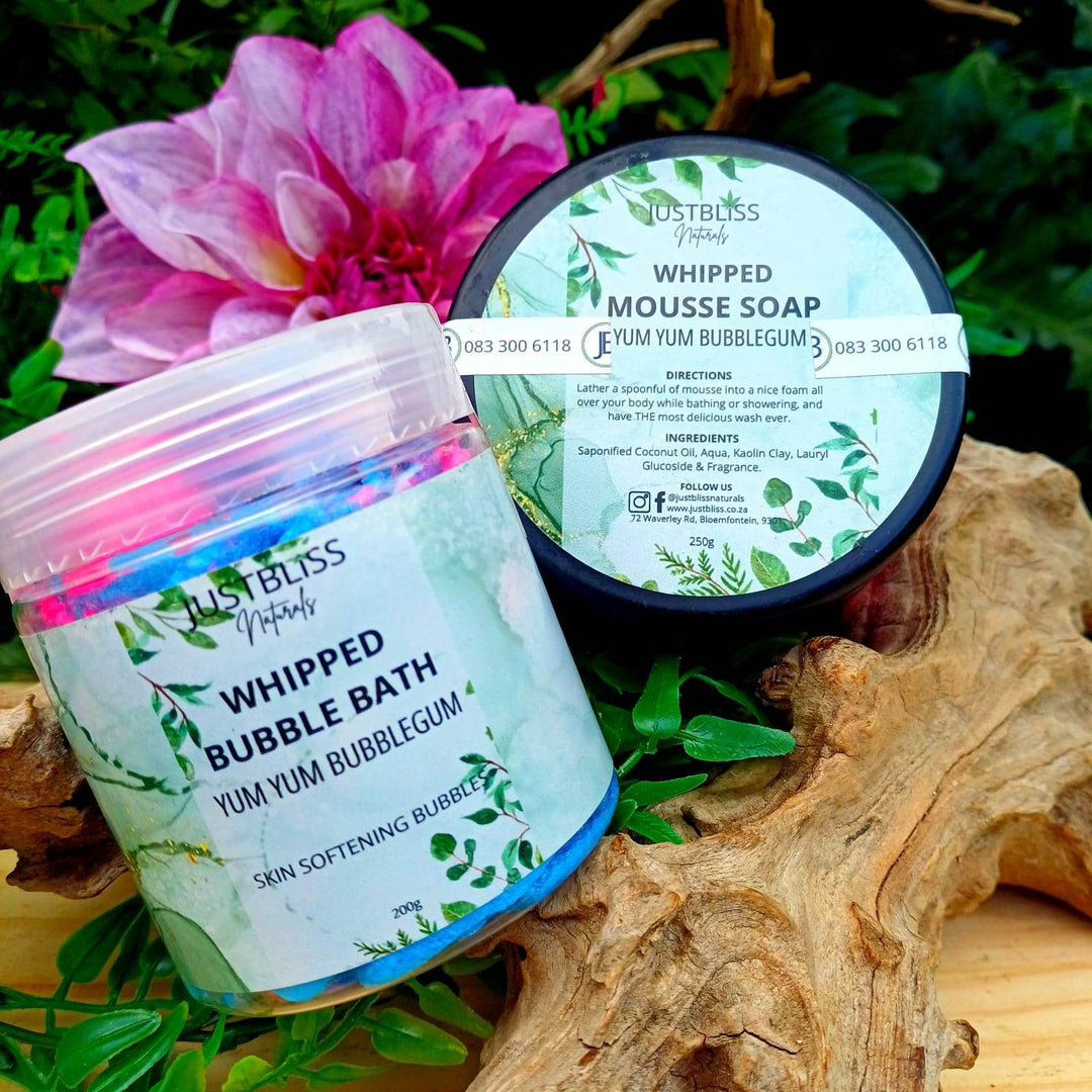 BUNDLES: Bubblegum (BUNDLE 2) - With Mousse & Whipped Bubble Bath - JUSTBLiSS Naturals