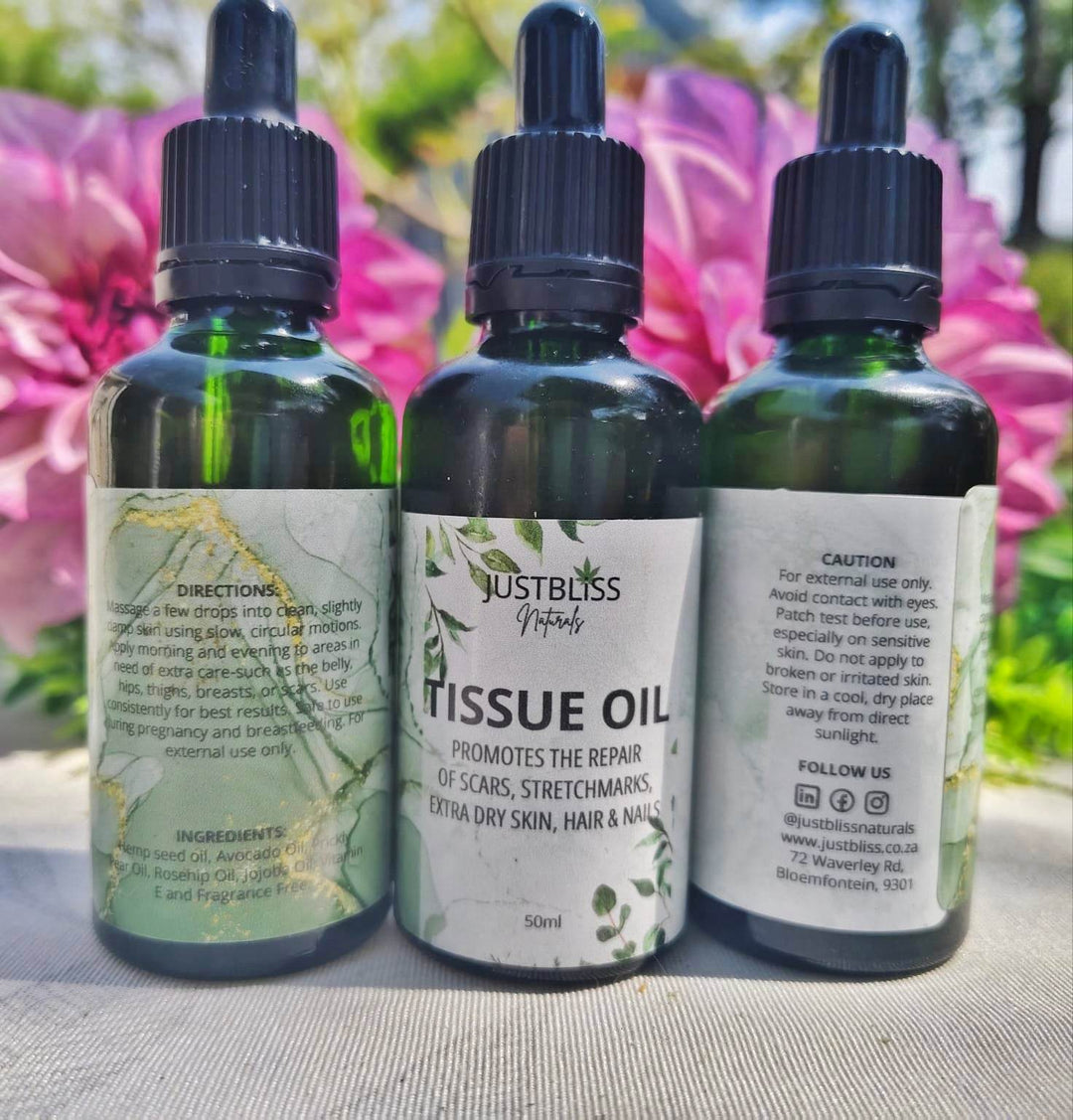 Natural Tissue Oil – Scar & Stretch Mark Repair for Skin, Hair & Nails - JUSTBLiSS Naturals