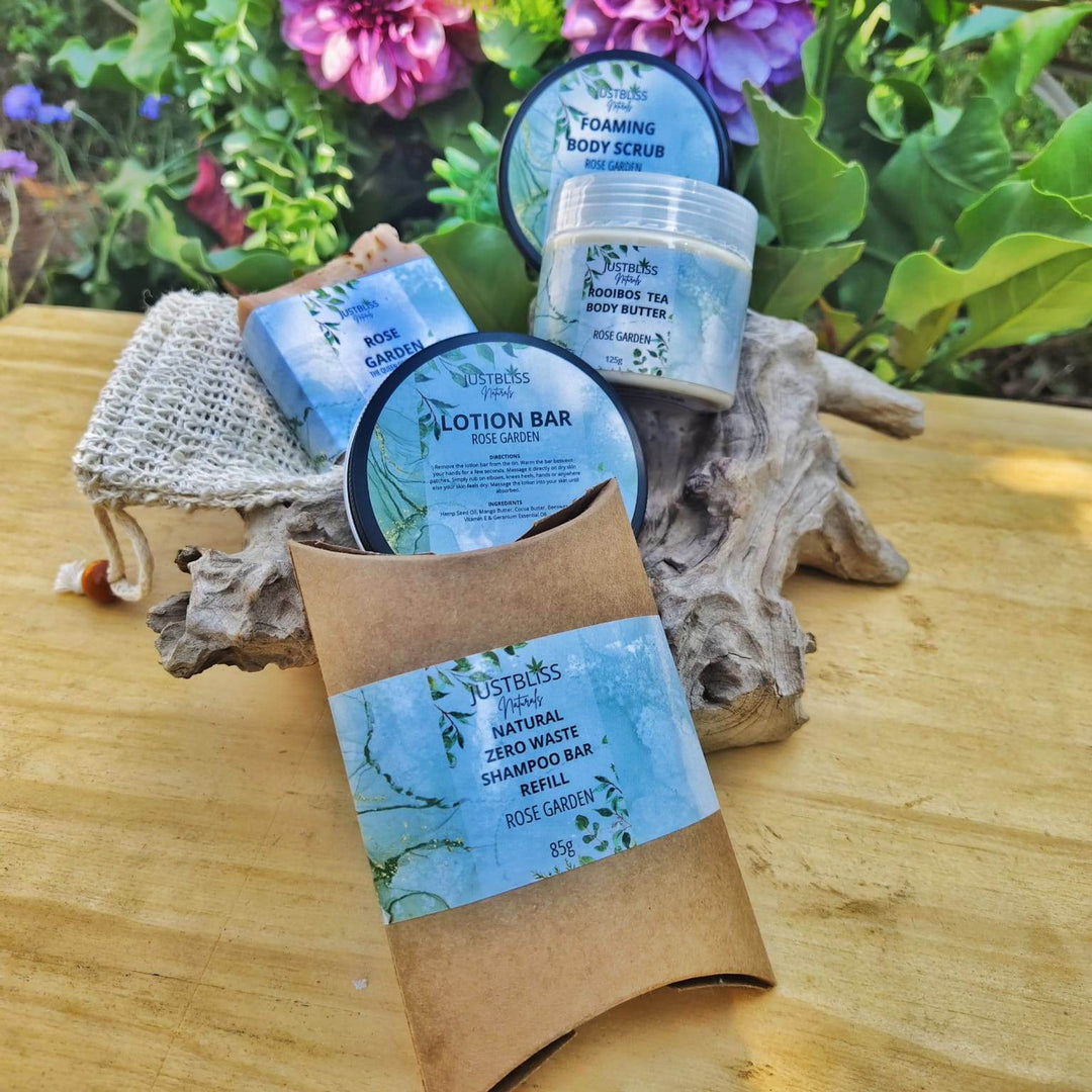 Rose Garden Gift Bundle – Natural Self-Care Set with Geranium - JUSTBLiSS Naturals