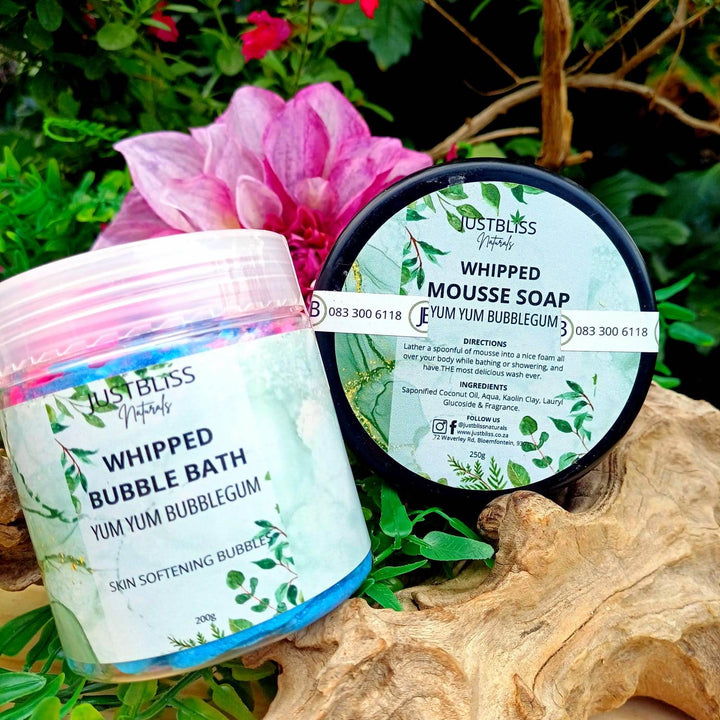 BUNDLES: Bubblegum (BUNDLE 2) - With Mousse & Whipped Bubble Bath - JUSTBLiSS Naturals