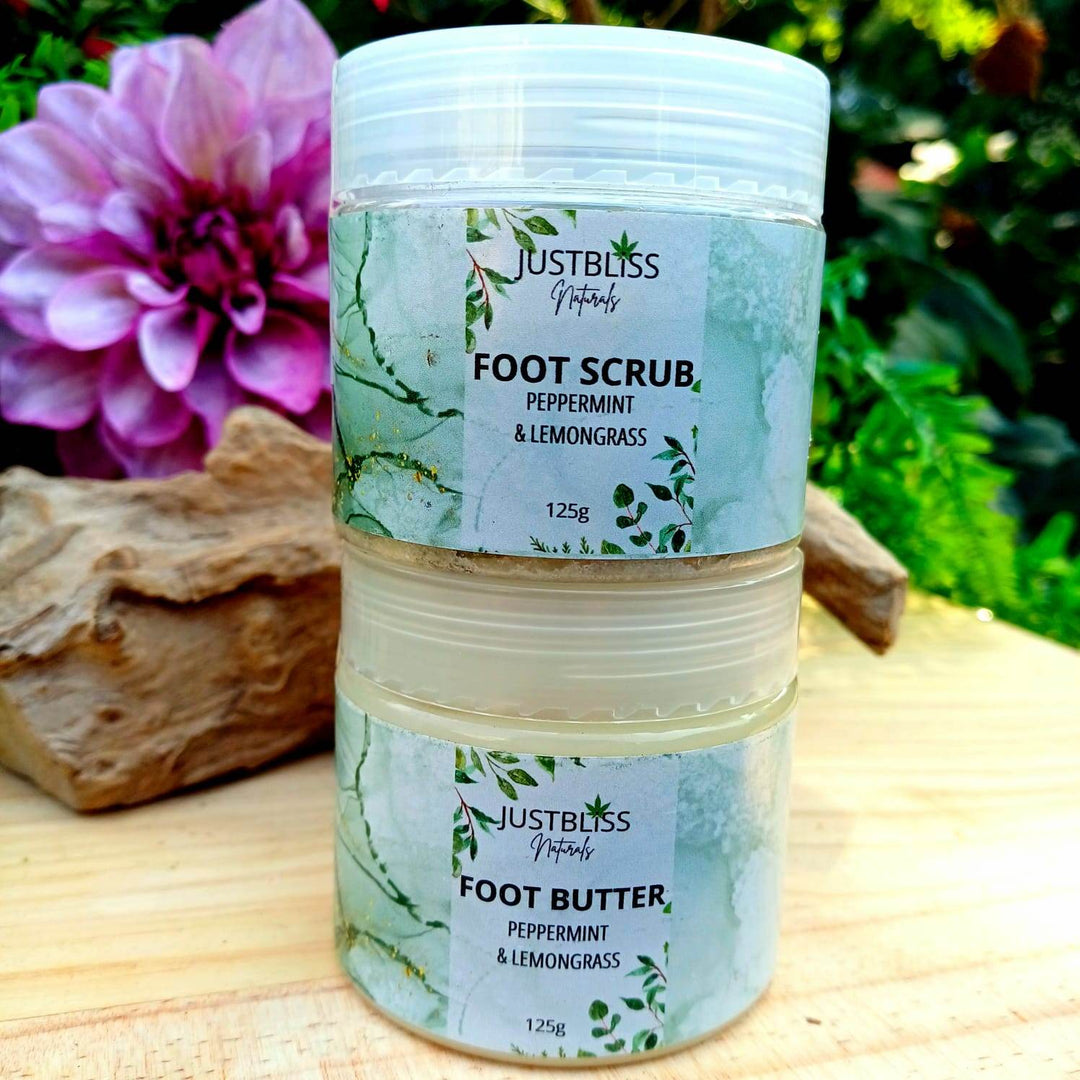 BUNDLES: FOOT CARE: Peppermint & Lemongrass (Scrub & Balm) - JUSTBLiSS Naturals