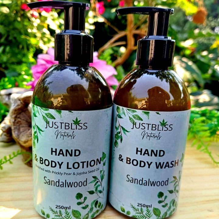 Hand Wash & Lotion Bundle – Nourishing Natural Care (250ml, Scents) - JUSTBLiSS Naturals