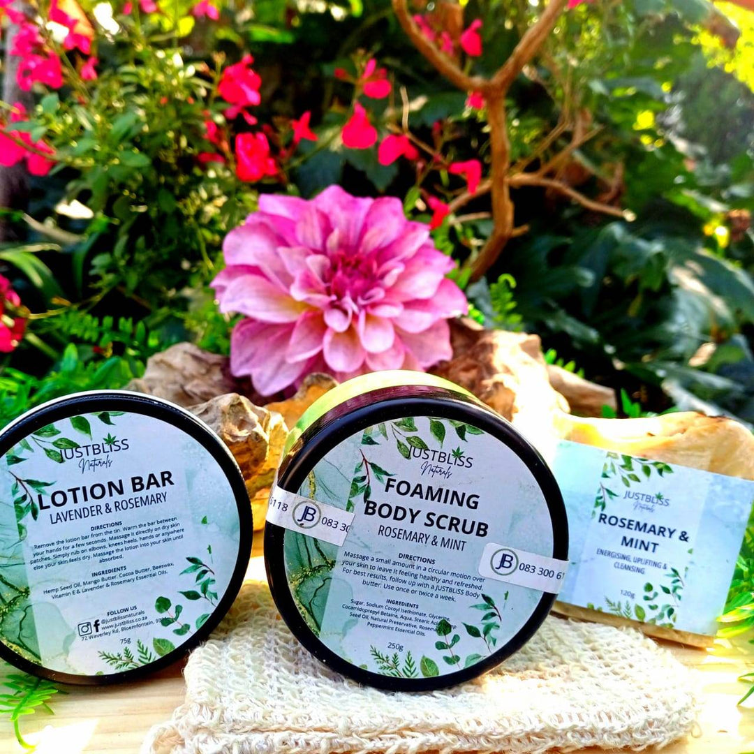 Rosemary & Mint Gift Box – Natural Hair & Body Care Bundle - JUSTBLiSS Naturals