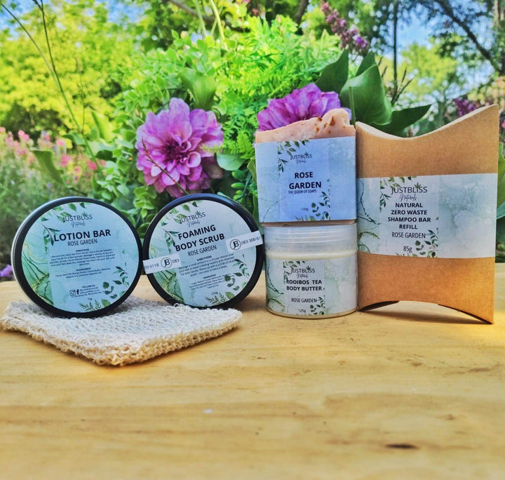 Rose Garden Gift Bundle – Natural Self-Care Set with Geranium - JUSTBLiSS Naturals