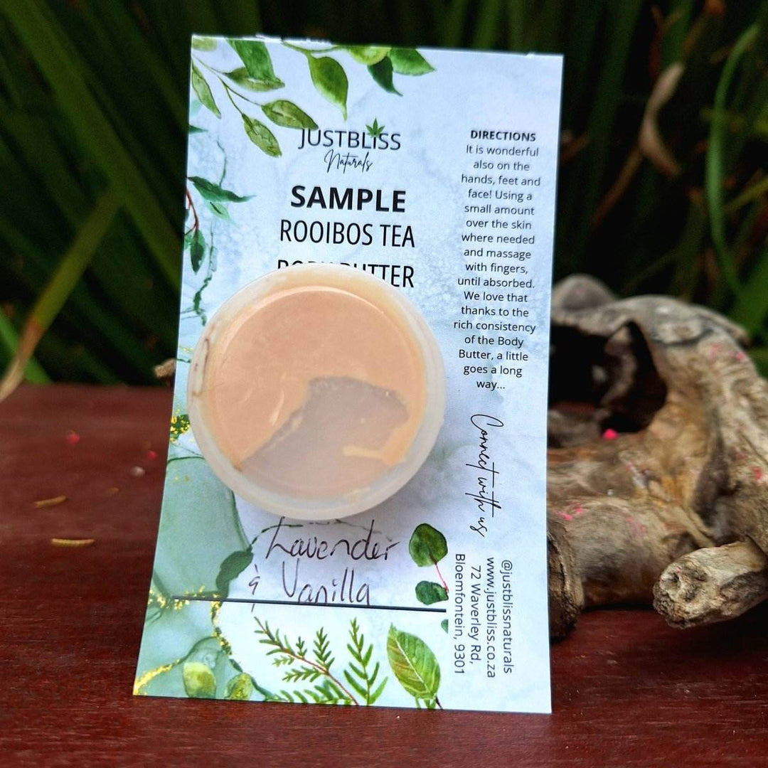 ROOIBOS tea BODY BUTTER: Sample - 15ml - JUSTBLiSS Naturals
