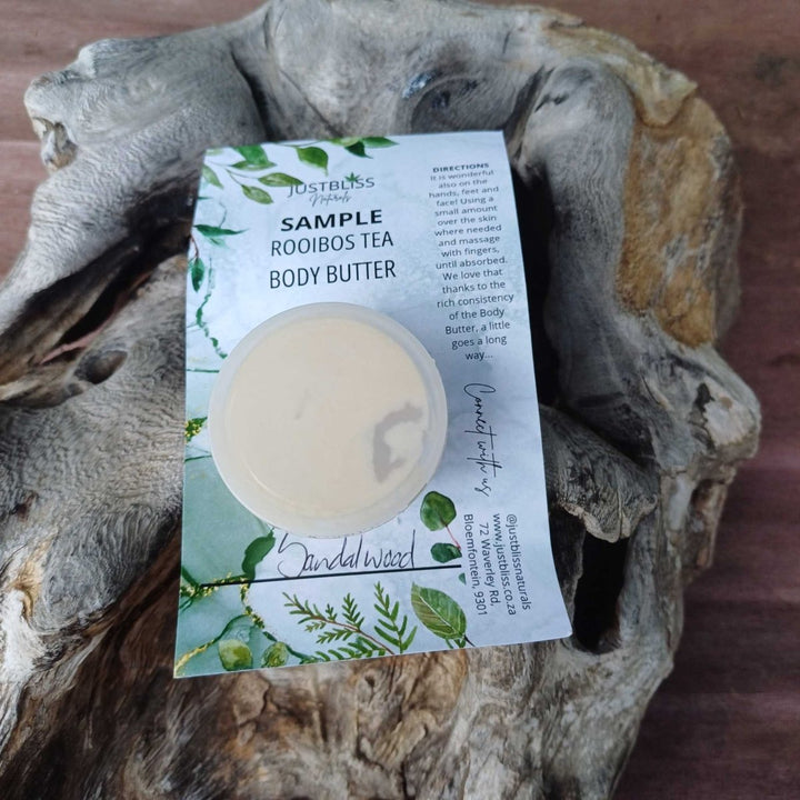 ROOIBOS tea BODY BUTTER: Sample - 15ml - JUSTBLiSS Naturals