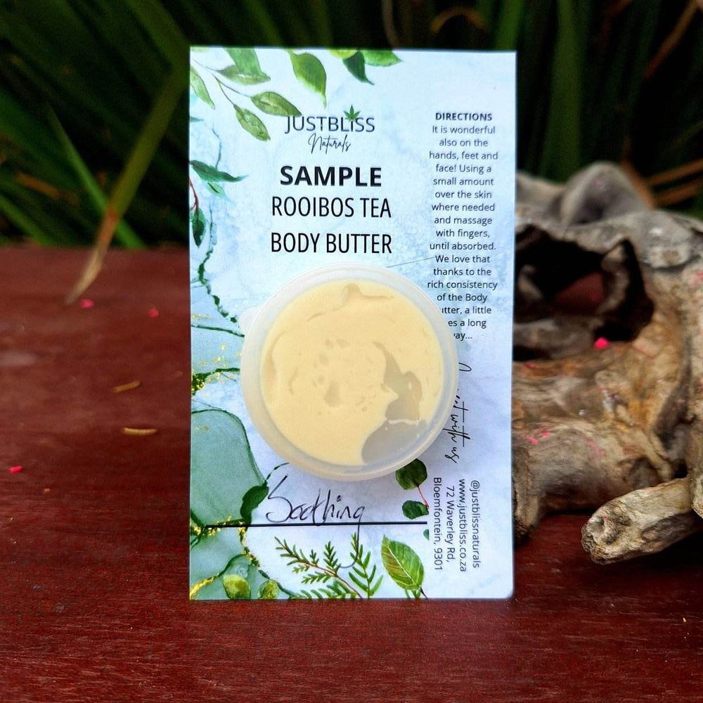 ROOIBOS tea BODY BUTTER: Sample - 15ml - JUSTBLiSS Naturals
