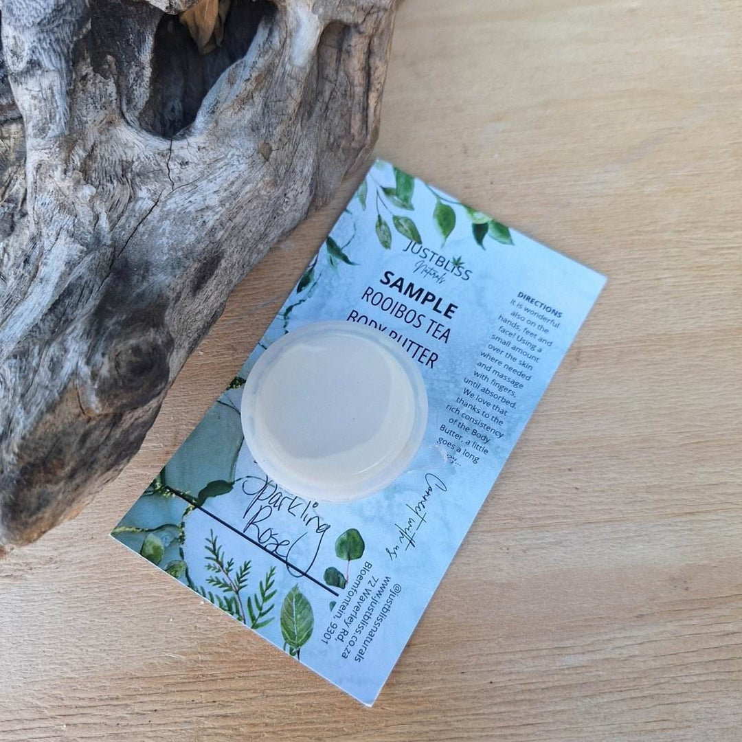 Rooibos Tea Body Butter Sample 15ml – Deeply Nourishing Moisture - JUSTBLiSS Naturals
