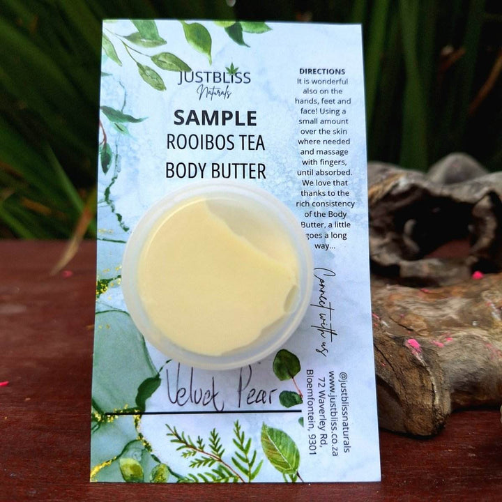 ROOIBOS tea BODY BUTTER: Sample - 15ml - JUSTBLiSS Naturals