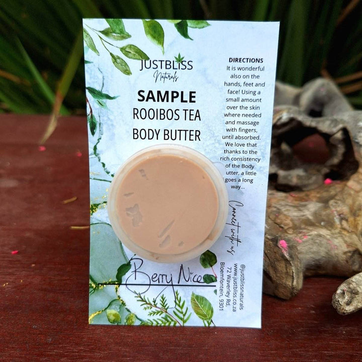 ROOIBOS tea BODY BUTTER: Sample - 15ml - JUSTBLiSS Naturals