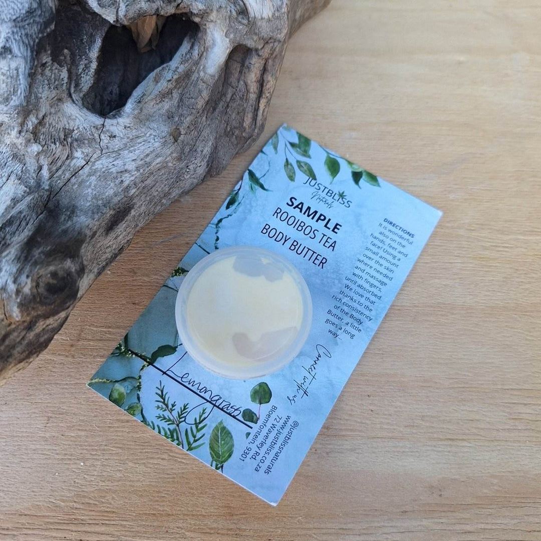 Rooibos Tea Body Butter Sample 15ml – Deeply Nourishing Moisture - JUSTBLiSS Naturals