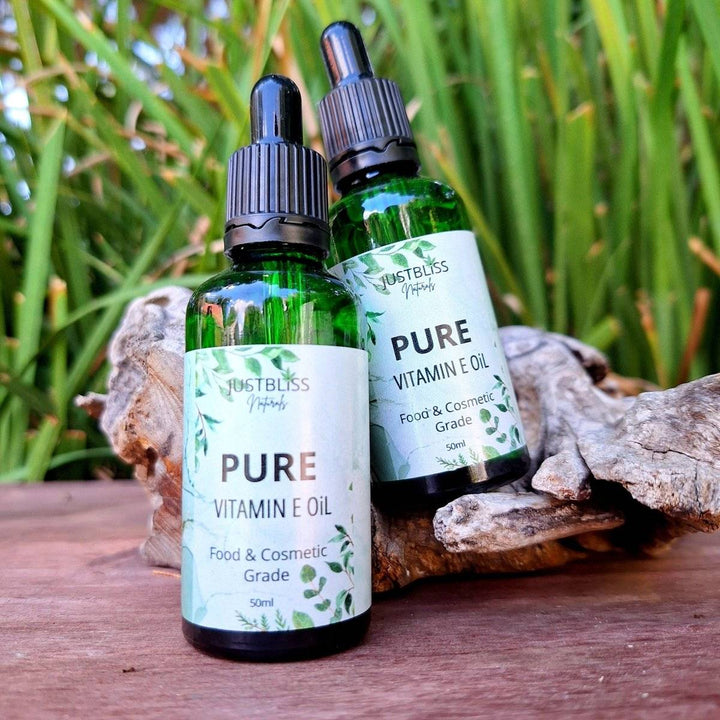 SKIN CARE: Vitamin E Oil 50ml for Skin Care & Hair Care - 100% Pure - JUSTBLiSS Naturals