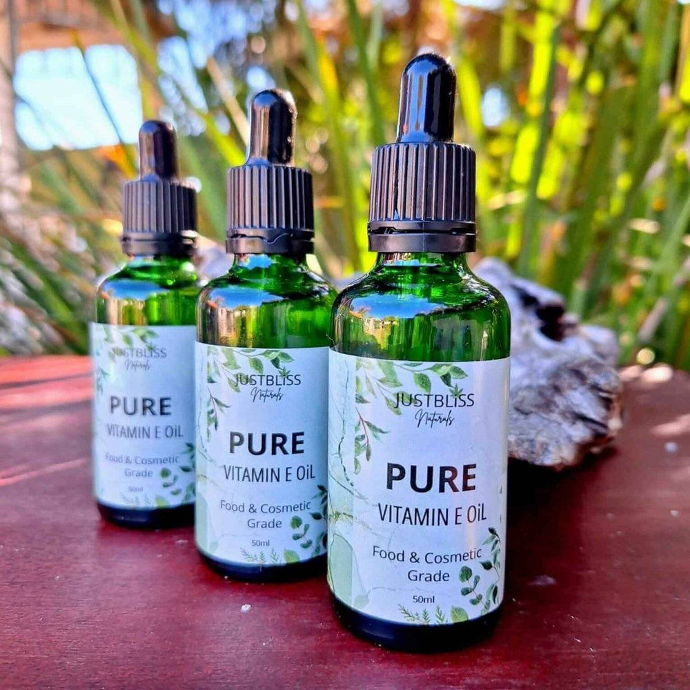 SKIN CARE: Vitamin E Oil 50ml for Skin Care & Hair Care - 100% Pure - JUSTBLiSS Naturals