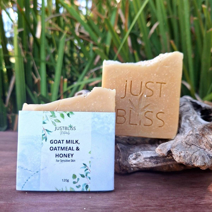 SOAP BAR: Goatmilk, Oatmeal & Honey. Ultra Moisturising. - JUSTBLiSS Naturals